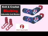 Red Suricata Knit Blocking Bundle Thick Blocking Mats with Inches Grid & Knit Blocking Comb Set & Adjustable Sock Blocke