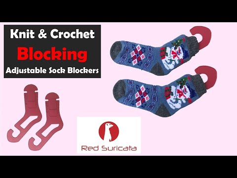 Red Suricata Knit Blocking Bundle – Blocking Mats & Knit Blocking Combs & Adjustable Sock Blockers (Inches Grid)