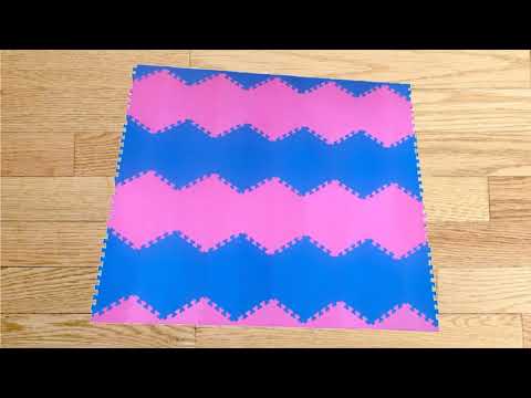 Red Suricata Blue & Pink Hexamat - Play Spot Foam Mat Puzzle Tiles