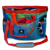 Red Suricata XL Mesh Beach Bag Tote - Blue & Red-Bag-Red Suricata