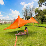 Red Suricata Orange Multi Terrain Sun Shade Canopy Tent Sunshade with sand bags & ground anchor screws