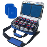 Red Suricata "Business" 10 Can Slim Cooler Bag (Blue)-Cooler-Red Suricata