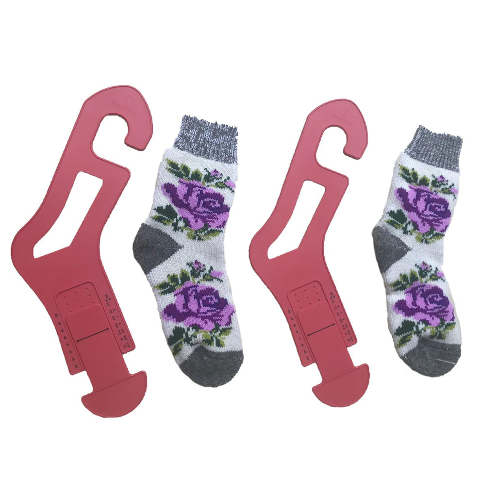 Red Suricata Adjustable Size Sock Blockers - Pair of Socking Stretchers for  Knitting & Crochet Socks 1